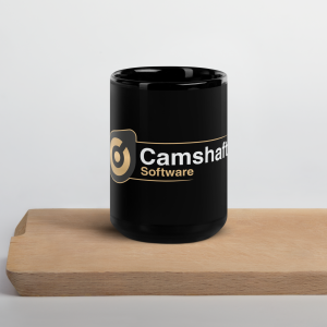 Camshaft Black Ceramic Mug